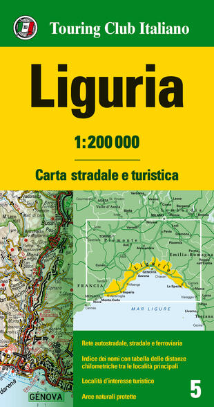 copertina Liguria 1:200.000. Carta stradale e turistica