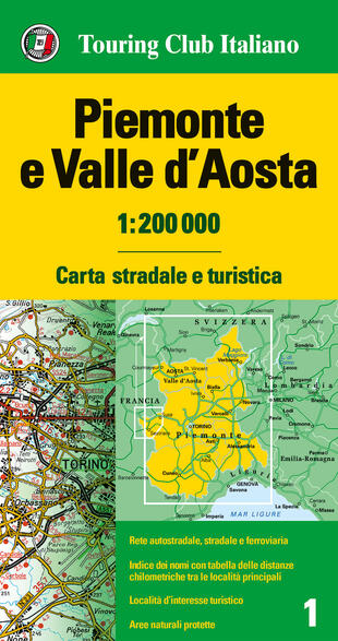 copertina Piemonte e Valle d'Aosta 1:200.000. Carta stradale e turistica