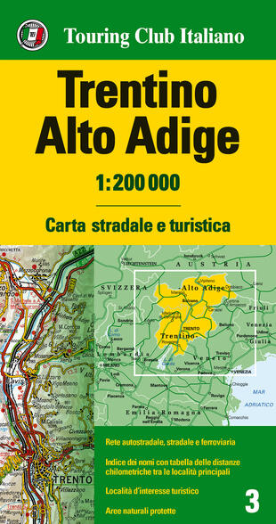 copertina Trentino Alto Adige 1:200.000. Carta stradale e turistica. Ediz. multilingue