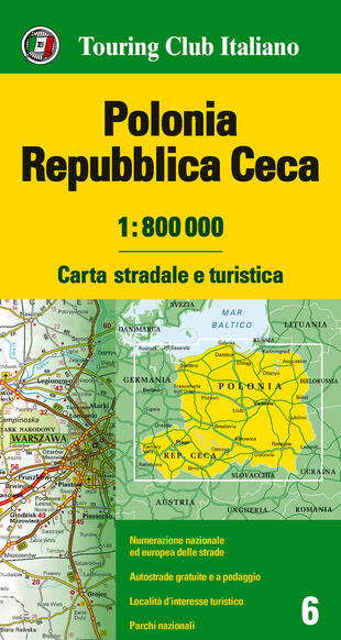 copertina Polonia, Repubblica Ceca 1:800.000. Carta stradale e turistica. Ediz. multilingue