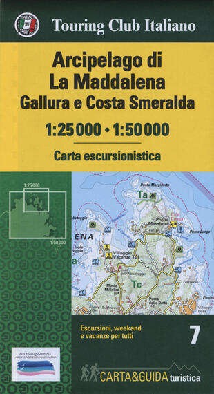 copertina Arcipelago di La Maddalena, Gallura e Costa Smeralda 1:25.000-1:50.000. Con Guida al parco