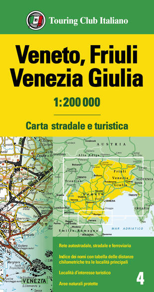 copertina Veneto, Friuli Venezia Giulia 1:200.000. Carta stradale e turistica