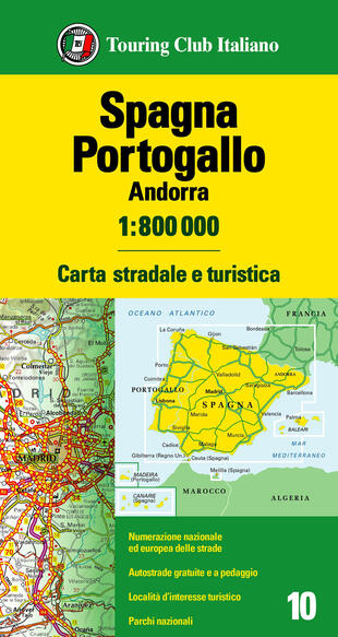 copertina Spagna, Portogallo, Andorra 1:800.000. Carta stradale e turistica