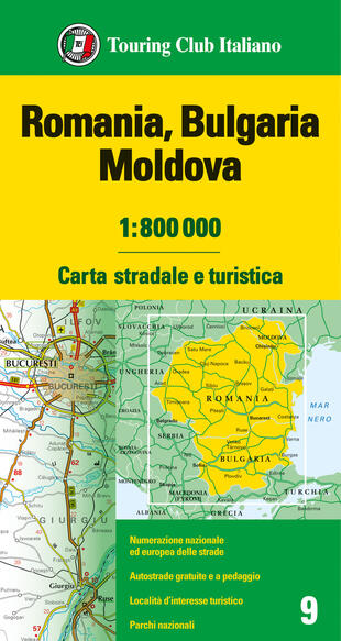 copertina Romania. Bulgaria. Moldavia 1:800.000. Carta stradale e turistica