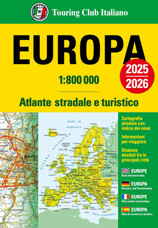 copertina Europa. Atlante stradale e turistico 800.000