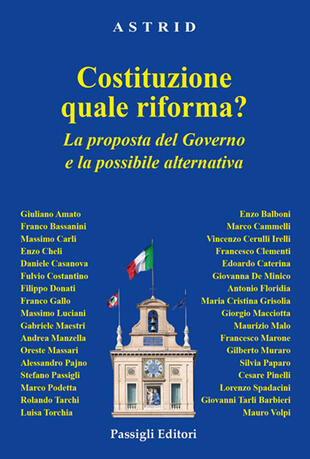 copertina Costituzione: quale riforma? La proposta del governo e la possibile alternativa
