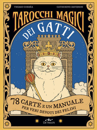 copertina Tarocchi magici dei gatti. 78 carte e un manuale per veri devoti dei felini. Ediz. a colori. Con 78 Carte