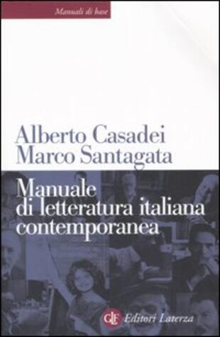 copertina Manuale di letteratura italiana contemporanea