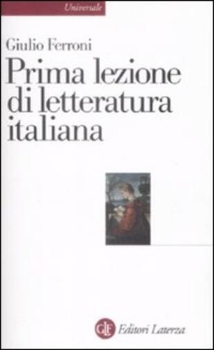 copertina Prima lezione di letteratura italiana