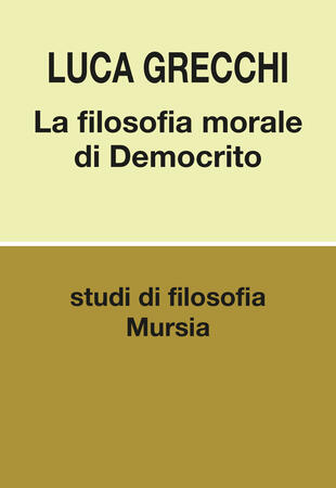 copertina La filosofia morale di Democrito