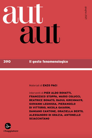 copertina Aut aut. Vol. 390: Il gesto fenomenologico