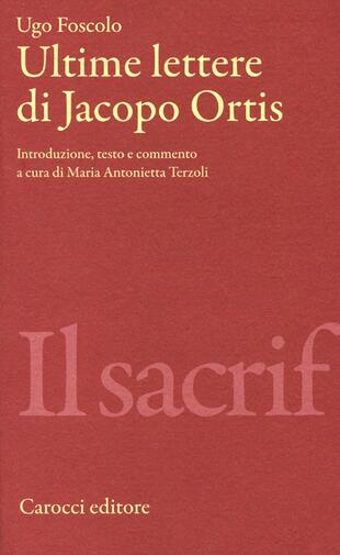 copertina Le ultime lettere di Jacopo Ortis