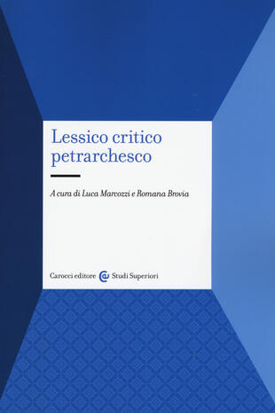 copertina Lessico critico petrarchesco