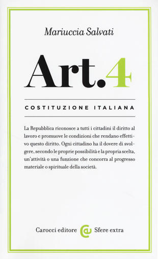 copertina Costituzione italiana: articolo 4
