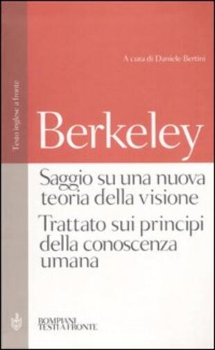 copertina Saggio su una nuova teoria della visione-Trattato sui principi della conoscenza umana. Testo inglese a fronte