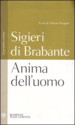 copertina Anima dell'uomo. Testo latino a fronte