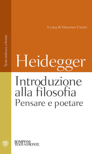copertina Introduzione alla filosofia. Pensare e poetare. Testo tedesco a fronte