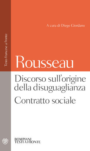 copertina Discorso sull'origine della disuguaglianza. Contratto sociale. Testo francese a fronte