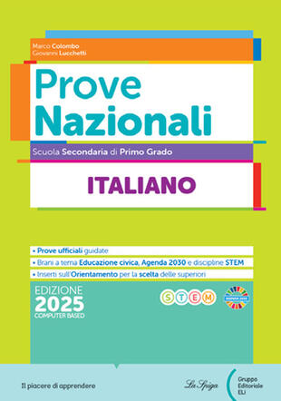copertina Prova Nazionali Invalsi italiano 2025. Per la Scuola media. Con e-book. Con espansione online