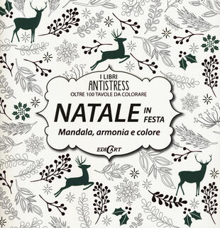 copertina Natale in festa. Mandala, armonie e colore. Oltre 100 tavole da colorare