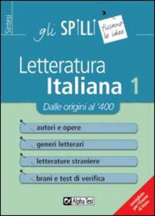 copertina Letteratura italiana