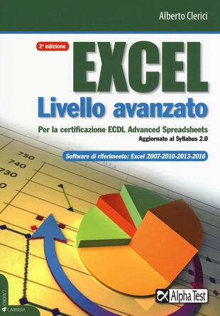 copertina Excel livello avanzato per la certificazione ECDL advanced spreadsheet. Aggiornato al Syllabus 2.0
