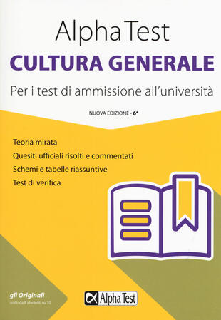 copertina Alpha Test cultura generale. Per i test di ammissione all'università