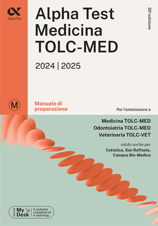 copertina Alpha Test. Medicina. TOLC-MED. Manuale di preparazione. Con MyDesk