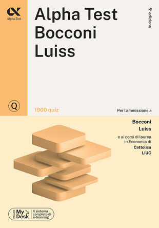 copertina Alpha Test Bocconi Luiss. 1900 quiz. Con MyDesk