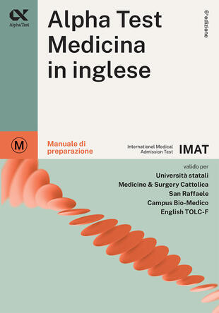 copertina Alpha Test. Medicina in inglese. IMAT international medical admission test. Manuale di preparazione