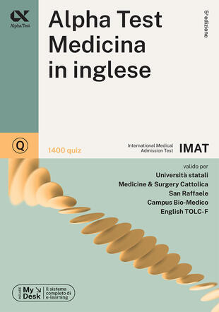 copertina Alpha Test. Medicina Inglese IMAT. 1400 quiz. Ediz. MyDesk