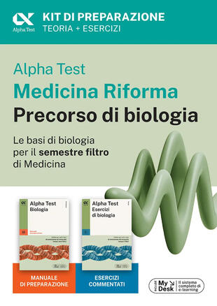 copertina Alpha Test Medicina Riforma Precorso di Biologia. Edizione 2025. Per esami di ammissione universitaria e primo semestre di Medicina. Con piattaforma di e-learning MyDesk. Con Contenuto digitale per accesso online