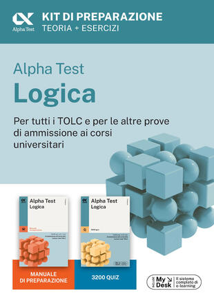 copertina Alpha Test Logica Kit di preparazione. Edizione 2025. Per esami di ammissione universitaria. Con piattaforma di e-learning MyDesk. Con espansione online