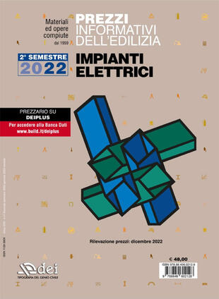 copertina Prezzi informativi dell'edilizia. Impianti elettrici. 2° Semestre 2022. Materiali e opere compiute