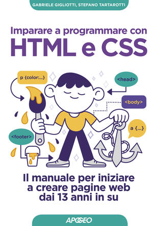 copertina Imparare a programmare con HTML e CSS. Il manuale per iniziare a creare pagine web dai 13 anni in su