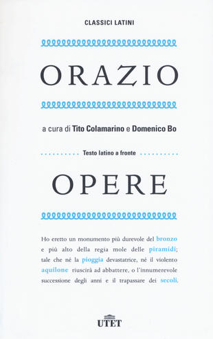 copertina Opere. Testo latino a fronte
