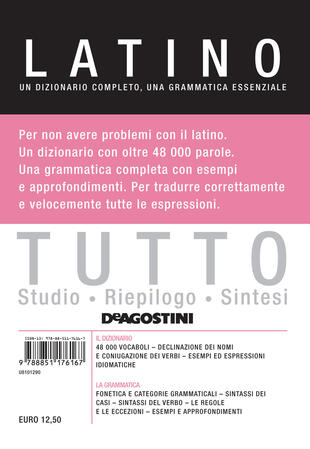 copertina Tutto latino. Un dizionario completo, una grammatica essenziale
