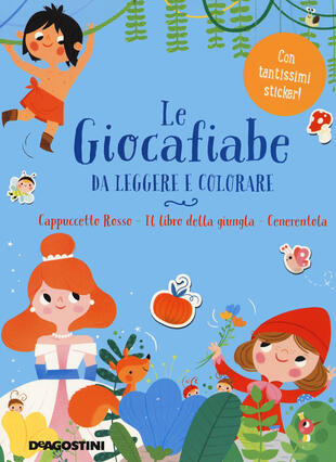 copertina Le giocafiabe da leggere e colorare. Vol. 1: Cappuccetto Rosso-Il libro della giungla-Cenerentola