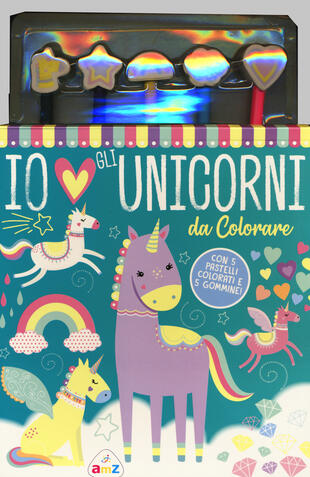 copertina I love unicorni da colorare. Nuova ediz. Con matite colorate