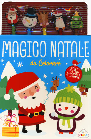copertina Magico Natale da colorare. Ediz. a colori. Con matite colorate