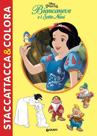 copertina Biancaneve e i sette nani. Staccattacca e colora. Con adesivi. Ediz. illustrata