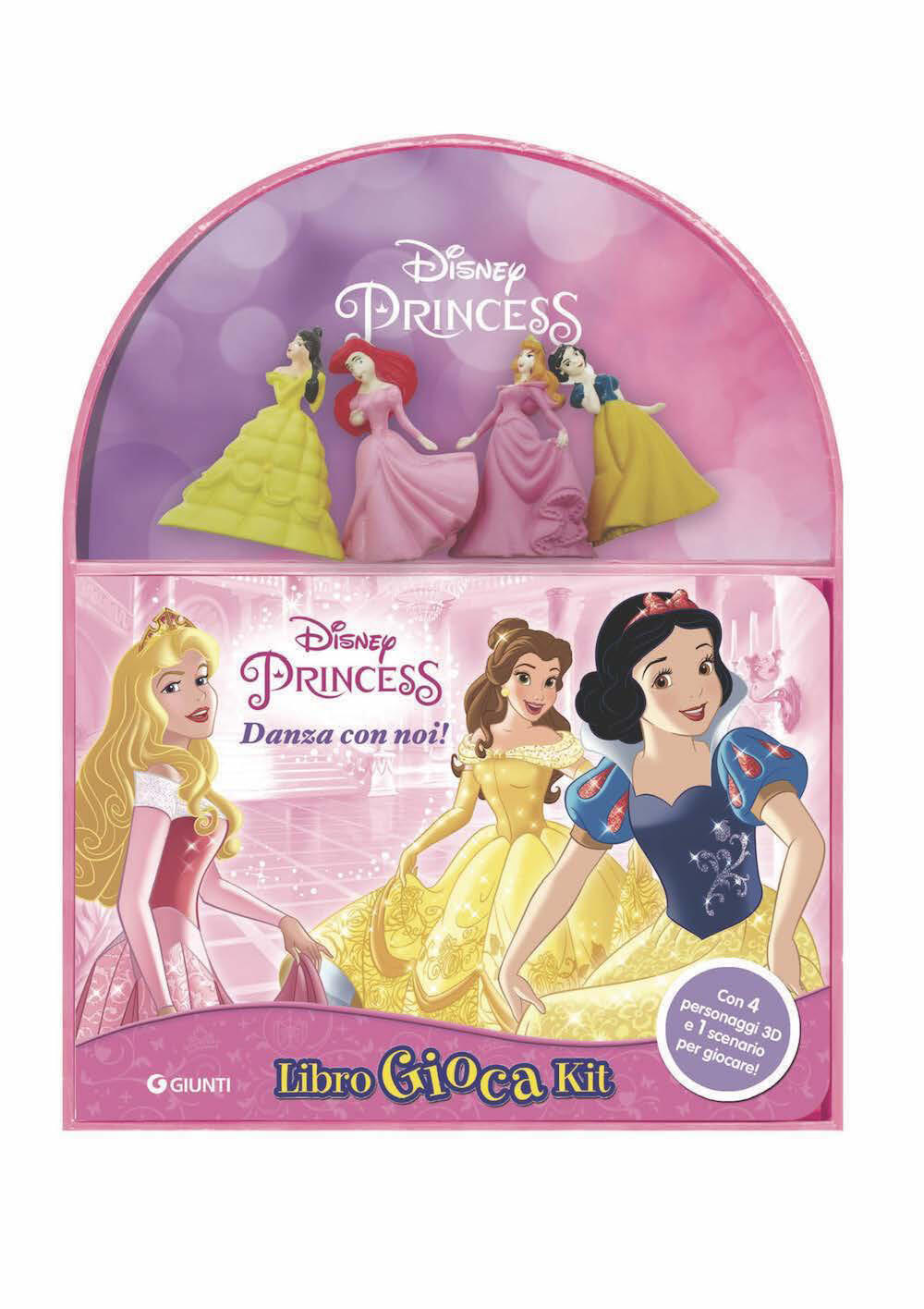 Kit Libro per giocare con 4 personaggi 3D - Principesse Disney