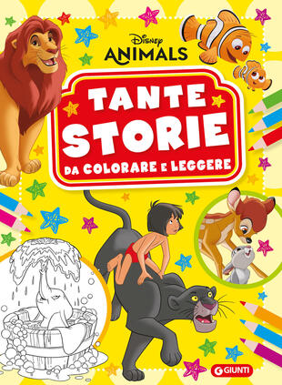 copertina Animali Disney. Tante storie da colorare e leggere