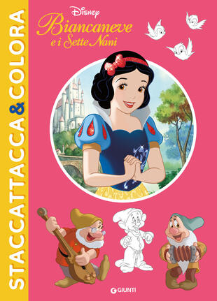 copertina Biancaneve e i sette nani. Staccattacca&colora. Con adesivi. Ediz. a colori