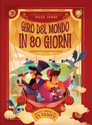 copertina Giro del mondo in 80 giorni. Piccola libreria dei classici