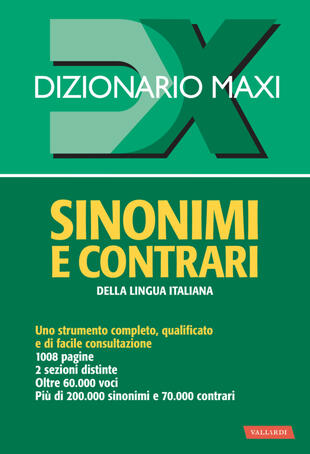 copertina Dizionario sinonimi e contrari della lingua italiana maxi