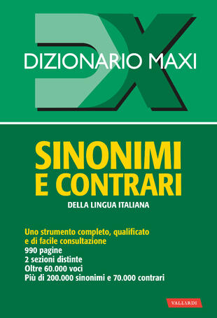 copertina Dizionario sinonimi e contrari della lingua italiana maxi