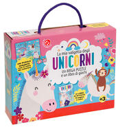 copertina Unicorni. Libro + puzzle