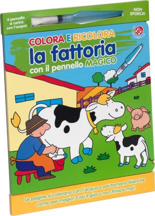 copertina Colora e ricolora la fattoria con il pennarello magico
