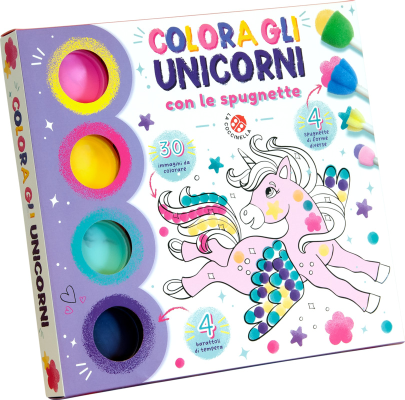 Colora gli unicorni con le spugnette